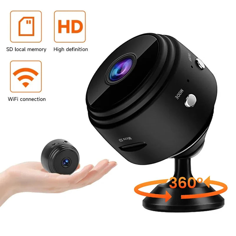 Mini Câmera portátil sem fio WiFi, 1080P, A9